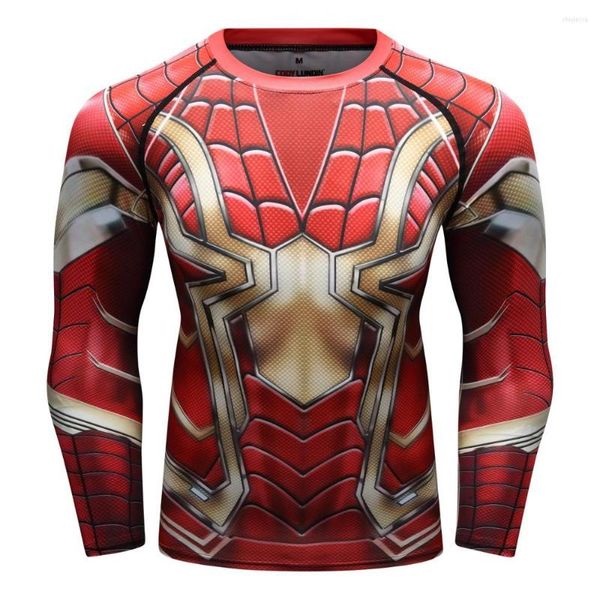 Camisetas masculinas Camisas esportivas Camisetas masculinas de compressão de manga comprida para academia Rashguard