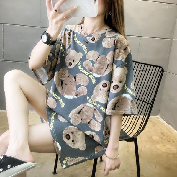 Damen T-Shirts WOMEN Langarm T-Shirts Herbst Print Gothic Vintage Ulzzang Cozy High Street Streetwear Baggy Korean Trendy Harajuku BF