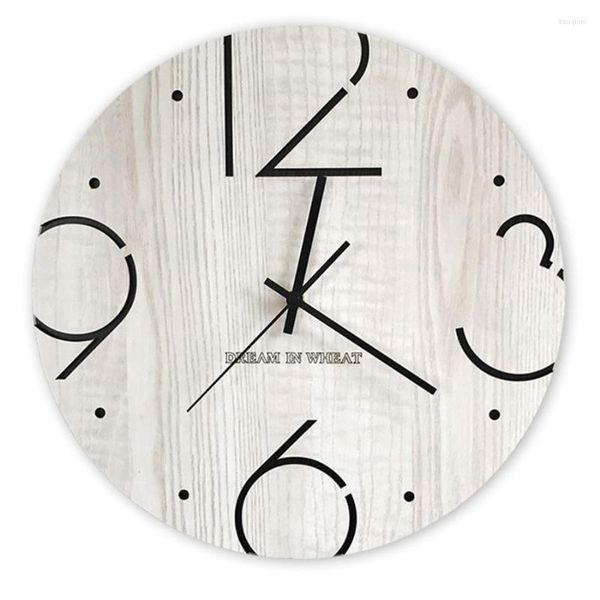 Wanduhren Nordic Große Uhr Modernes Design 3D Kinder Stille Wohnzimmer Wohnkultur Küche Uhr Klok Bauernhaus 5586