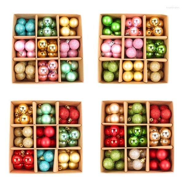 Decorazioni per feste 69HF Ornamenti per palline di Natale 54 pezzi Tappi per palline di plastica infrangibili inclusi