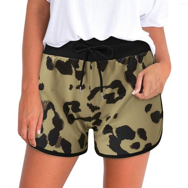 Damen Shorts Biker Frauen Übergröße Bedruckte Hose Weich Hoch Ultra Plissee Business Casual Kurzarmhemden Für