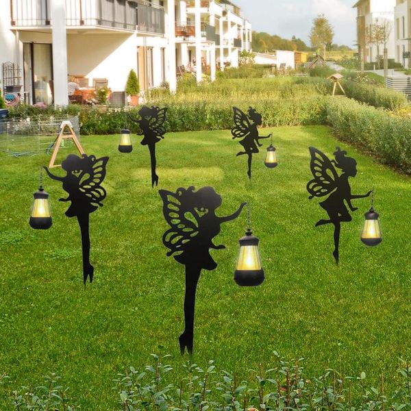 Flor Fairy Solar Powered Light Outdoor Garden Lawn Stakes Luzes da rua Lâmpadas decorativas do quintal