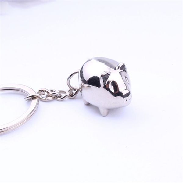 Cartoon de porco de metal Pingente de bolsa fofa de pingente de carteira -chave dos keyrings homens mulheres garotas keychain presente261e