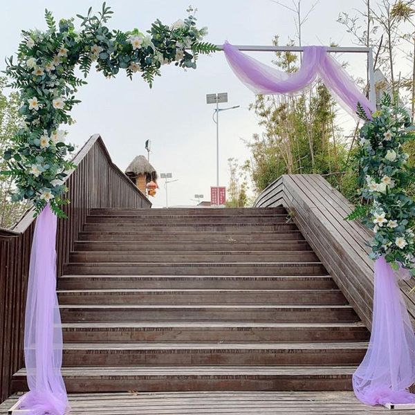 Decoração de festa Arco quadrado de arco de flores de casamento arco de balão forjado por porta de aniversário arranjo de pano de fundo decoração de chá de bebê