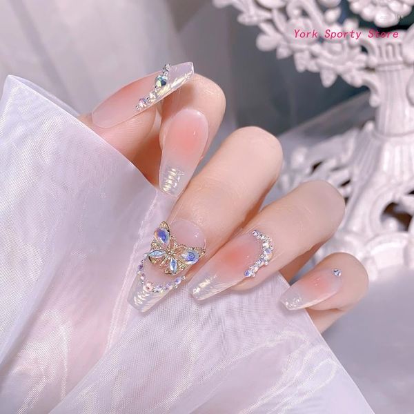 Decorazioni per nail art 5 pezzi / set gioielli 3D in lega di lusso unghie strass gemme di cristallo di diamante lucido per la decorazione anelli orecchini fai da te