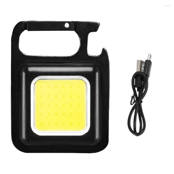 Taschenlampen Taschenlampen USB wiederaufladbare helle tragbare Tasche Magnetsockel Outdoor Camping Schlüsselanhänger Mini LED Arbeitslicht