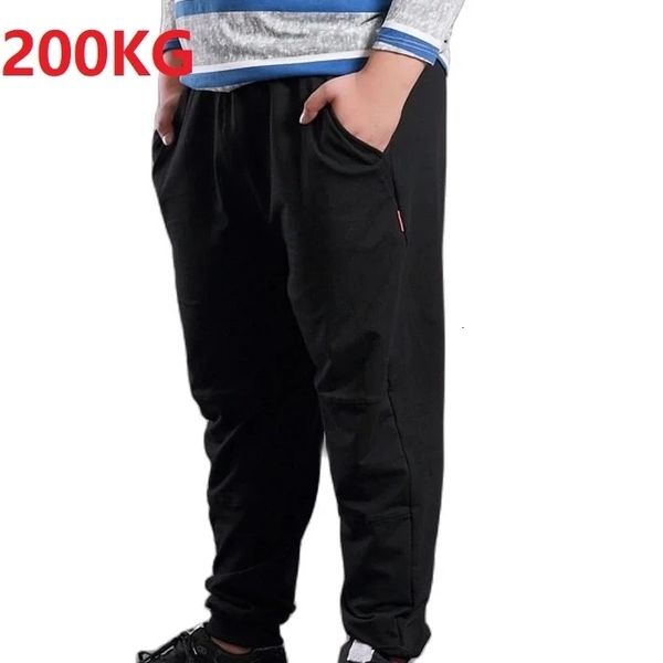 Calça masculina masculina de outono Big Pants Sports 200 kg plus size 14xl 15xl Tanel grande tamanho 66 60 62 68 70 Sorto de tamanho grande preto 50 52 54 56 230313