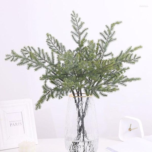 Fiori decorativi Fiore artificiale finto Ago di pino Ramo Giardino domestico fai-da-te Decorazione della festa nuziale di Natale