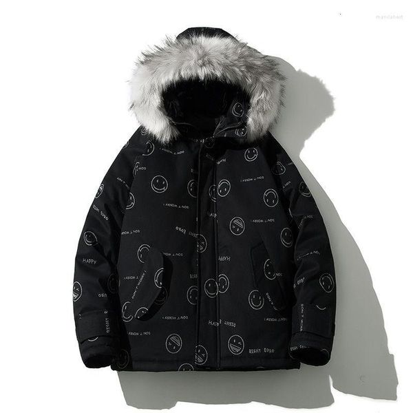 Piumino da uomo Extfination Casual Oversize Parka caldo Donna Grafica stampata Addensare Cerniera Cappotti con cappuccio Streetwear Kpop Coppia Parka