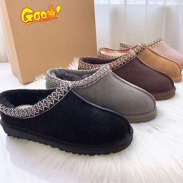 Australia Donna Stivale da neve Designer Tasman Scarpe Pelliccia Tasman Stivali Fondo spesso Pantofole invernali Piattaforme Nero Marrone caldo Stivaletti etnici alla caviglia Taille v6uC #