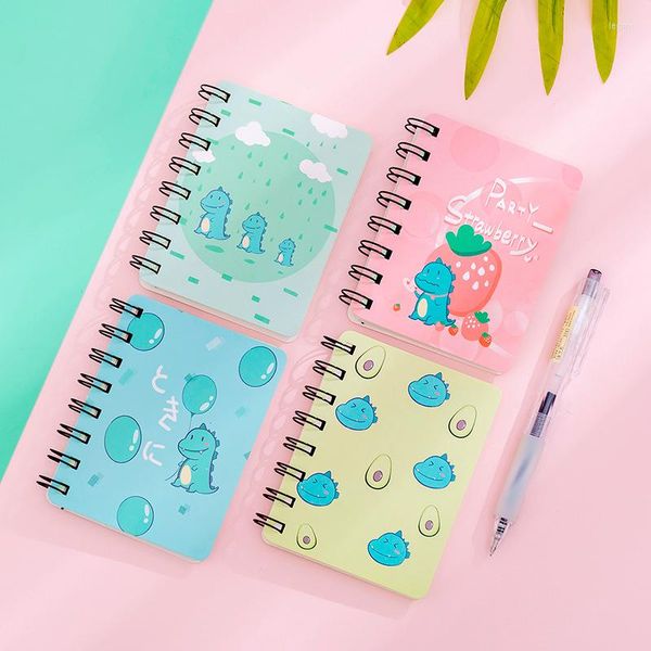 Quaderni Cartoon Cute Fun Dinosaur A7 Coil Book Studenti Mini portatile Tasca per notebook