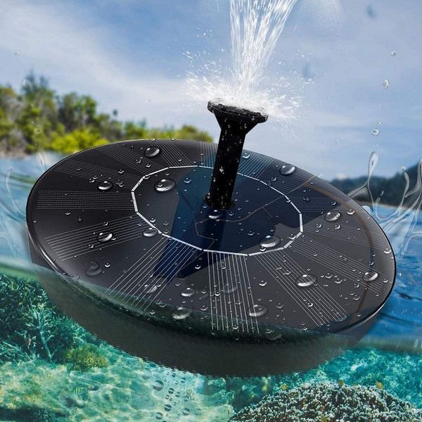 Decorazioni da giardino Piccola fontana ad acqua solare Piscina Stagno Decorazione a cascata Pompa alimentata da bagno per uccelli