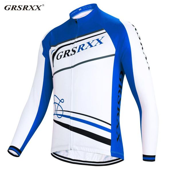 Jackets de corrida Grsrxx Ciclismo Jerseys de manga longa Sportswear para homens Spring Pro Bike Rounding Doused Macho Breathable Bicycle Shirt