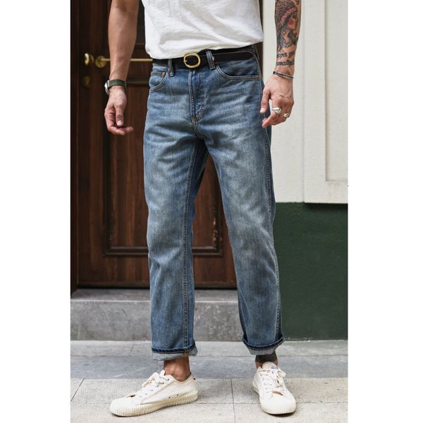 Molho de jeans masculino Zhan jf09 jeans de jeans jeans jeans jeans para homens verão de verão jeans jeans comprimento slim fit 10 oz 230313