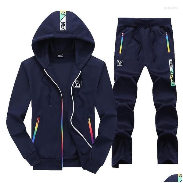 Tute da uomo Mens 2022 The Hoodie Sportswear Spring Set Felpa Track And Field Suit Jogger Large Size Autumn Jacket Drop Del Dhc6G