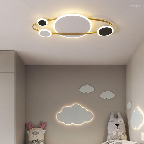 Plafoniere Star Planet Lampade da camera da letto a forma di cuore Nordic Light Luxury Children's Room Baby Decor Lighting Lamp LED