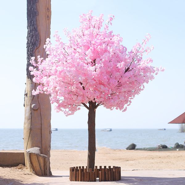 Flores decorativas grinaldas aqumotic simulação árvore amor ao ar livre árvores de pêssego flores de cerejeira de ouro do lado de fora da árvore Banyan Tamanho personalizado 230313