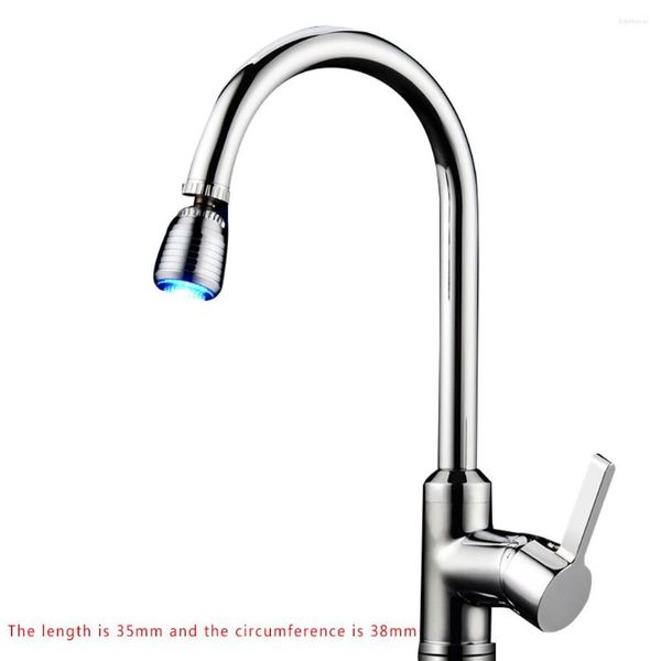Mutfak muslukları LED hafif dönebilir su musluğu renk değiştirme akışı lavabo musluk sıcaklığı kontrolü