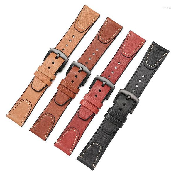 Assista Bands Band Leather Band Strap para Gen 6 44mm Gen6 Metal 5e 44mm/Gen 5 LTE 45mm