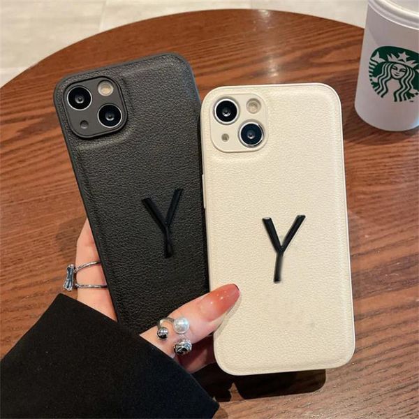 Casos de telefone celular feminino da moda para iPhone 11 12 13 PROMAX 14 Plus x xs xr xsmax Luxury Brand Phone Case Woman Letter Celular Tela Back Cover