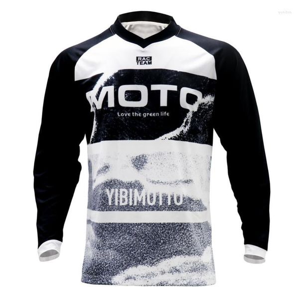 Jaquetas de corrida Mangas compridas Motocross Camiseta de ciclismo de camiseta respirável Jersey MTB Ponto leve Sublimado Roupas de bicicleta de montanha sublimada