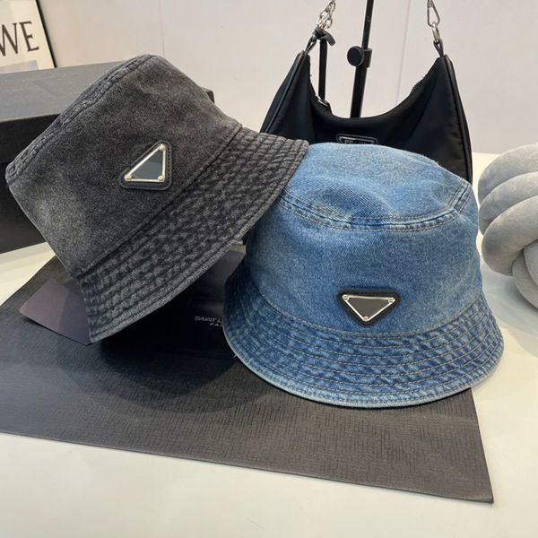 Denim Praddas Pada Lavado PRD Pra Luxurys Designers Mens Hat Womens Bucket Hat Algodão Chapéus Beanies Sun Prevent Bonnet Fishermans Beanie Baseball Cap