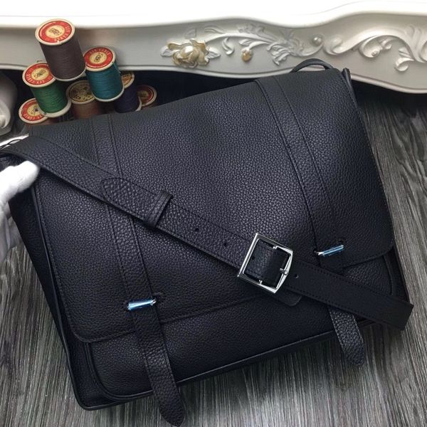 Borsa di marca Designer Borsa 35 cm BASSO DI MESSAGGIO PER UOMO E DONNA QUALITÀ MAIDA IN PIEGNO TOGO CERA PUGNO DI NERO NERO MOLTI COLORI DELIZIONE FAST