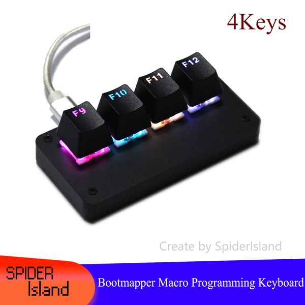 4-Tasten-Hotswap-RGB-Unterstützung, Makrofunktion, Typ C, mechanische Kirsch-Outemu-Tastatur für Gaming, Photoshop-Einstellung per Software