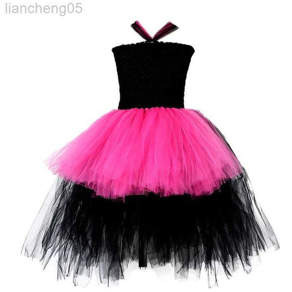 Girl's Dresses Girls Hot Pink Dress Rock Star Come Детское платье для фэнтези -платье для косплее