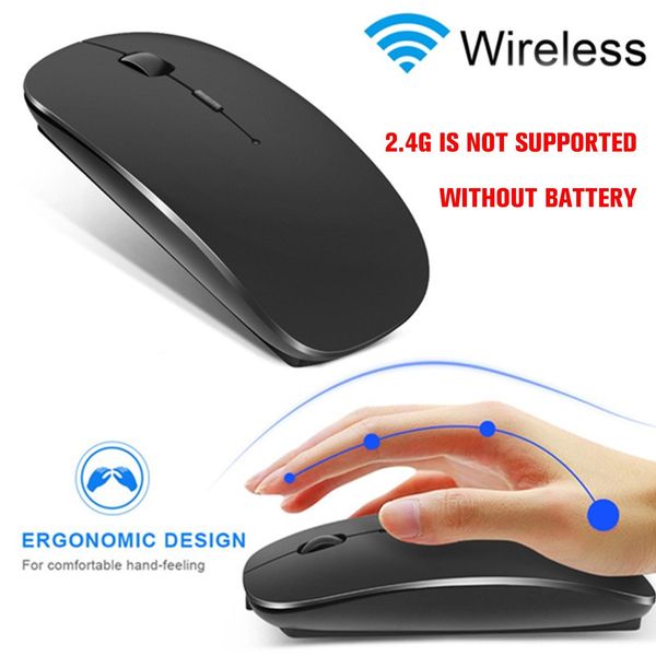 Novo mouse sem fio recarregável Bluetooth 2,4 GHz Adaptador USB Modo duplo para laptop Computador de escritório em casa Ratos ergonômicos da área de trabalho