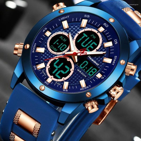 Relógios de pulso moda led digital relógio homens top brand sport watches masculos impermeabilizados relógio de quartzo homem Militar Watchwatch Relogio Masculino