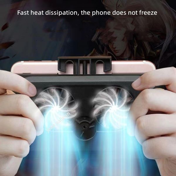 Kühlung Dual Fan Telefon Kühler Handy Kühler Ständer Halter/Power Bank Mit 4400Mah Akku für Iphone Xiaomi