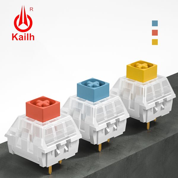 Kailh Box Heavy Pale Blue Burnt Orange Dark Yellow Schalter für DIY mechanische Tastatur 3Pins kompatible SMD RGB Schalter