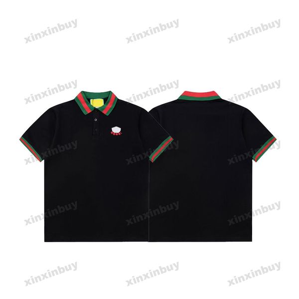 Xinxinbuy Мужчины дизайнерская футболка футболка 23ss color strip