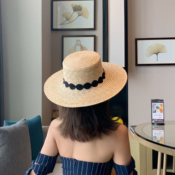 Moda Chapéu de palha de palha de moda Chapéus de flor de flor de praia Capéu de protetor solar Casquette de protetor solar de sol