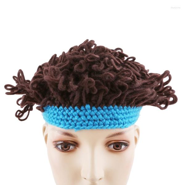 Cappelli Novità Neonati Inverno Berretto per parrucca afro Lavorato a maglia Grandi capelli ricci 1-6 anni Cappello per bambini Accessori per cosplay Pografia Puntelli