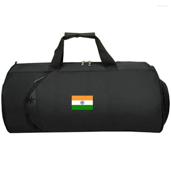 Borsoni India Flag Bag IND National Banner Travel Tote Delhi Country Train Sling Handle Trip Duffle Print Bagagli