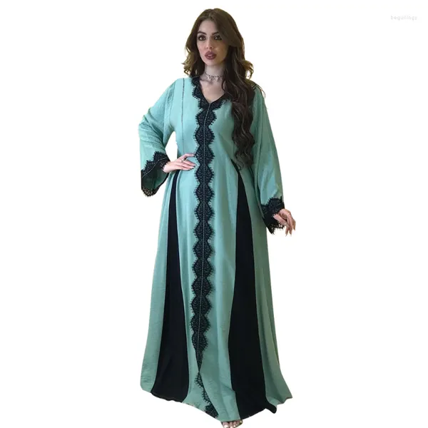 Roupas étnicas Autumn Mulheres Muslim Lace Abaya Dress India ABAYAS Party Dubai Turquia Islã Marrocos Kaftan Robe Longue Vestidos Largos 2023