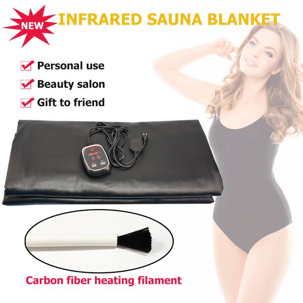 Yüksek kaliteli zayıflama battaniyesi vücut sauna fir uzak kızılötesi çanta spa terapisi detoks makinesi