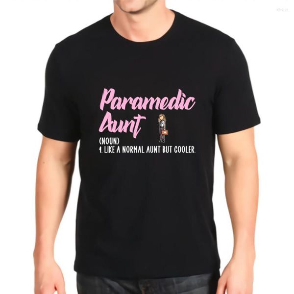 Camisetas de moda masculina tshirt paramédico tia top masculino camisetas de personalização