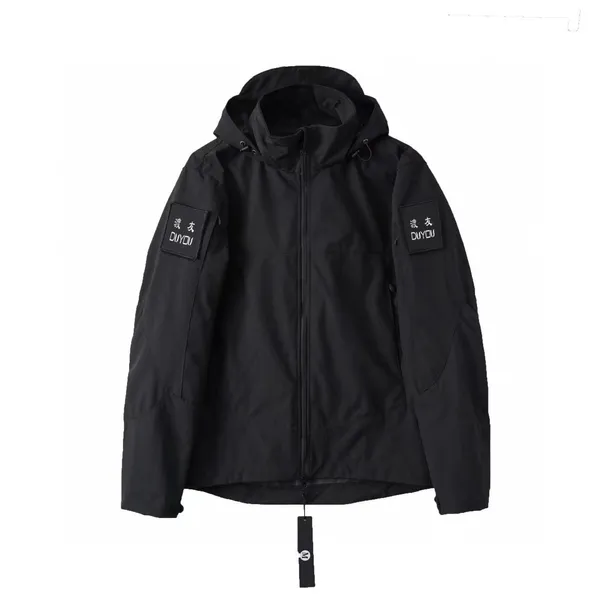 Duyou Mens Jackets Windbreaker zip com capuz Protetor solar de vestuário externo Designer de hip hop Casacos de braçadeira de braçadeira primavera e outono à prova d'água Parkas Tamanho M-2xl 800029