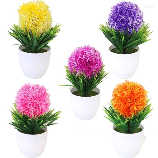 Fiori decorativi Mini piante artificiali Bonsai Piccolo vaso per albero simulato Ornamenti per tavoli da ufficio in vaso finti Decorazioni per la casa