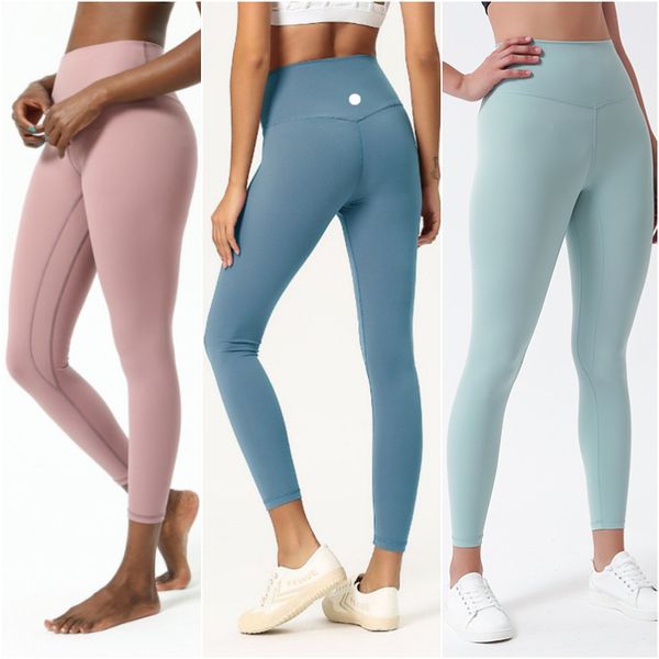 Lu Lu Lemens Pantaloni da Nudità da Donna Pantaloni da Yoga Leggings da Corsa Slim Nono Pantaloni Esercizi per Adulti Vita Alta Abbigliamento Fitness Caldo Collant da Ragazza Abbigliamento Sportivo Attillato Elastico