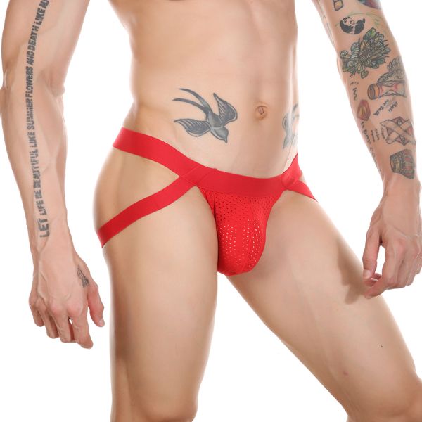 Unterhosen Jockstrap Athletic Supporter mit Stretch-Mesh-Beutel Supporters für Männer Gym Fitness Outdoor Inner Wear Herrenunterwäsche