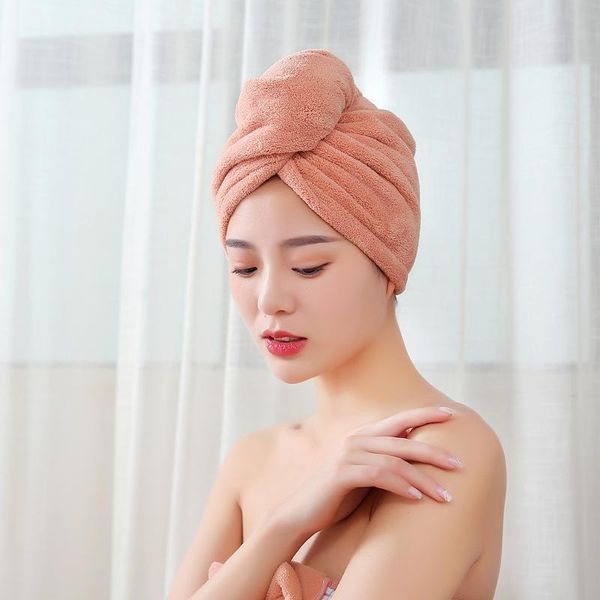 Handtuch Mikrofaser Bad Haar Trocknen Schnell Trocknend Damen Mädchen Dame Nach Dusche Kopf Wrap Hut Kappe Turban Winter Supl