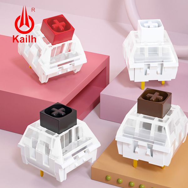 KBDiy Kailh Box Switch Bianco Rosso Marrone Nero RGB SMD Switch per Tastiera Meccanica Fai da Te Interruttori MX Tastiera da Gioco