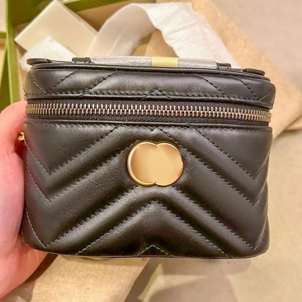 Kadınlar Marmont Mini Çift G Kozmetik Kılıfları Tuvalet Çantası Omuz Debriyaj Çantası Erkek Lüks Deri Üst Saplı Çanak Tasarımcı Klasik Kabartmalı Crossbody Zincir Çantalar