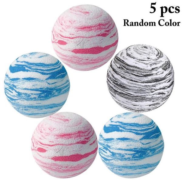 Giocattoli per gatti 5 pezzi palline da gioco in plastica per gattini per catturare forniture per gatti giocattolo in schiuma EVA con design a forma di pianeta