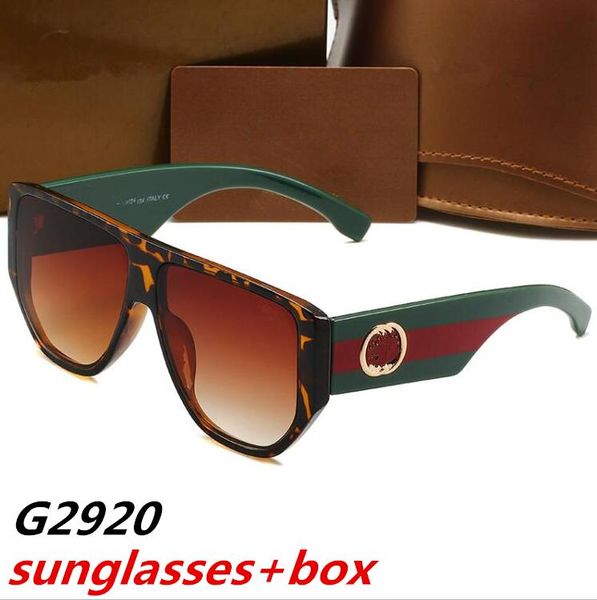 Square Sun Glasses Women Designer Luxury Man Women Waimea O occhiali da sole Classici Uv400 Oculos de Sol in scatola e custodia G2920 occhiali da sole GI2920
