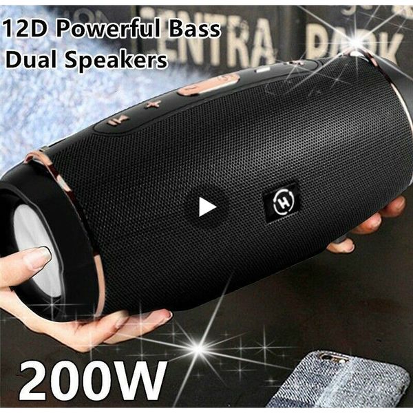 Altoparlanti portatili Altoparlante Bluetooth portatile Subwoofer potente Radio FM Wireless Caixa De Som Altoparlante Bluetooth Music Sound Box Bassi ad alta potenza 230314